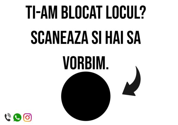 Sticker NFC Auto - "Ti-am blocat locul?"