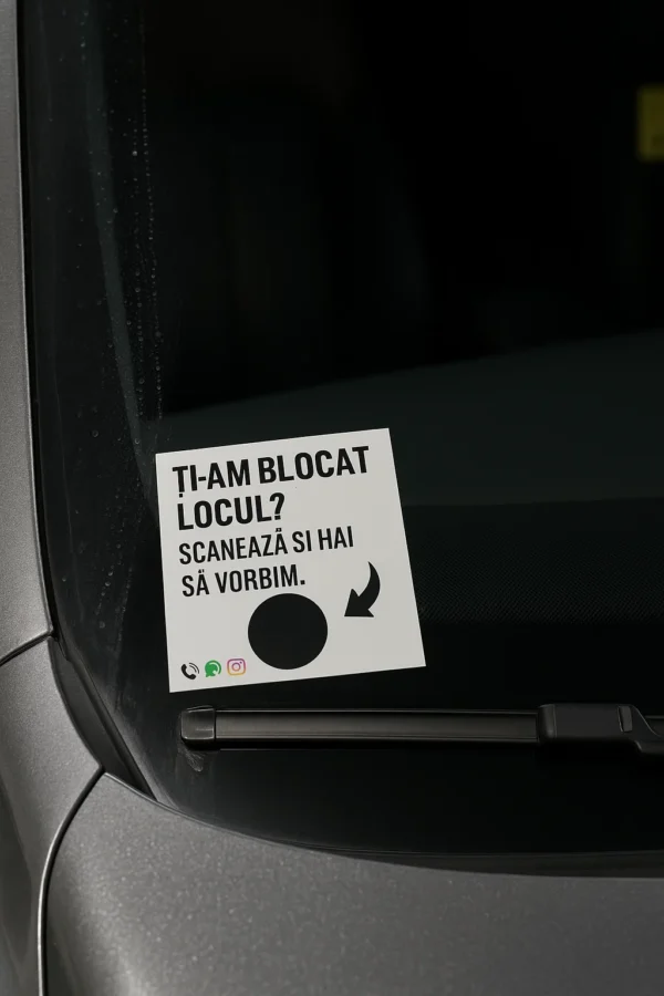 Sticker NFC Auto - "Ti-am blocat locul?"