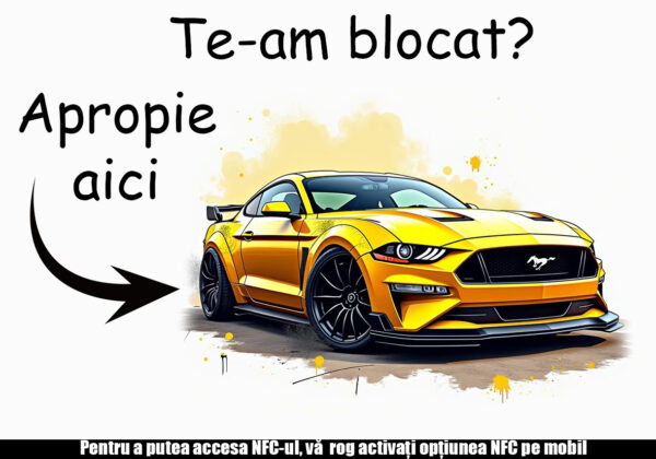 Sticker NFC Auto - "Te-am blocat?"